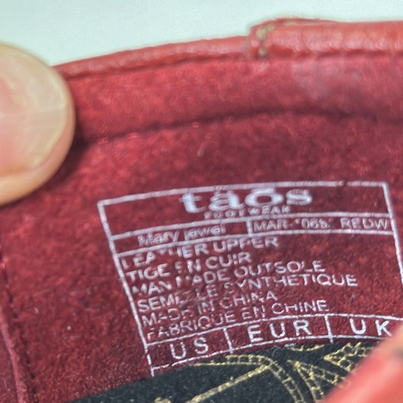 Taos Mary Jane red leather women’s size 7 - Picture 9 of 12